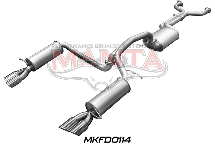 Ford BA BF V8 Sedan 2.5in L & R CatBack Muffler/Muffler