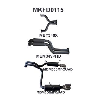 Ford BA BF V8 Sedan 2.5in L & R CatBack Hotdog/Muffler