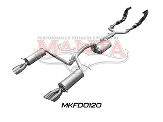 BF GT V8 4V Sedan 2.5in L & R With Extractors Muffler/Muffler