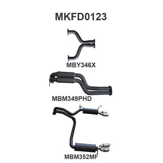 Ford BF GT V8 Sedan 2.5in L & R CatBack Hotdog/Muffler