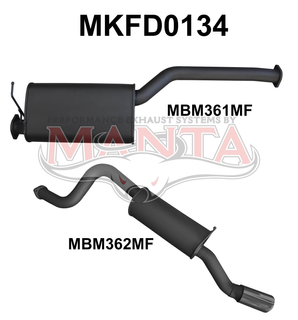 Ford Falcon BA BF 6 Cylinder XR6 Ute CatBack Muffler/Muffler