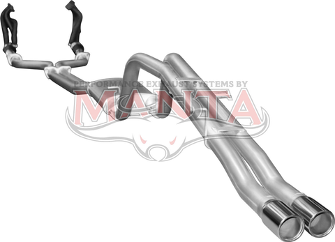 BA BF V8 4V Ute 2.5in Dual With Extractors Muffler/Tailpipe