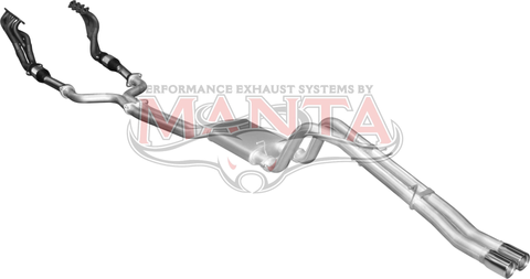 BA BF V8 4V Ute 2.5in Dual With Extractors Muffler/Tailpipe