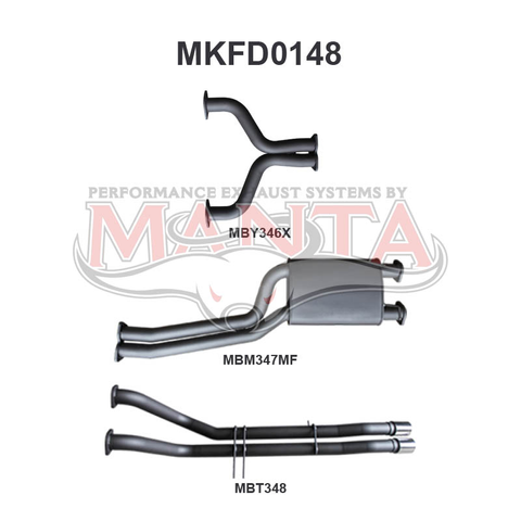 BA BF V8 Ute 2.5in Dual CatBack Muffler/Tailpipe