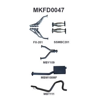 Ford Falcon AU LIVE AXLE V8 Sedan 2.5in Single With Extractors