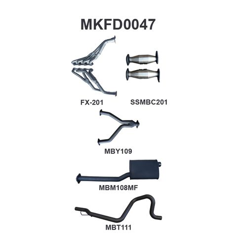 Falcon AU LIVE AXLE V8 Sedan 2.5in Single With Extractors