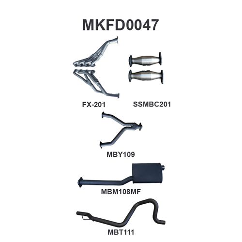Ford Falcon AU LIVE AXLE V8 Sedan 2.5in Single With Extractors