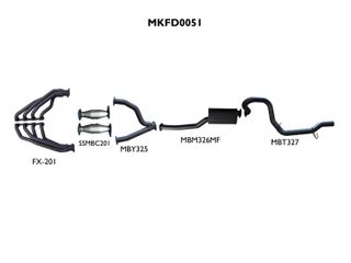 Ford Falcon AU V8 Sedan 3in With Extractors Muffler/Tailpipe