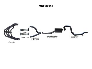 Falcon AU V8 Sedan 3in With Extractors Muffler/Tailpipe