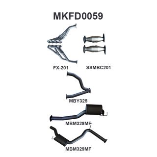Ford Falcon AU V8 IRS Sedan 3in With Extractors Muffler/Muffler