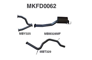 Ford Falcon AU V8 IRS Sedan 3in CatBack Muffler/Tailpipe