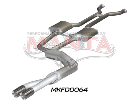 Ford Falcon AU V8 IRS SDN 2.5in Dual Catback Muffler