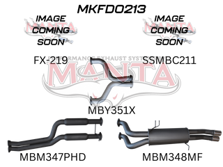 Ford FG 5.4L V8 Ute 2.5in Dual With Extractors Hotdog/Muffler