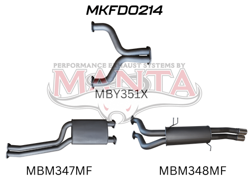Ford FG V8 Ute 2.5in Dual CatBack Muffler/Muffler