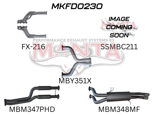 Ford FG 5.0L V8 Ute 2.5in Dual With Extractors Muffler/Muffler