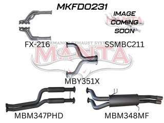 Ford FG 5.0L V8 Ute 2.5in Dual With Extractors Hotdog/Muffler