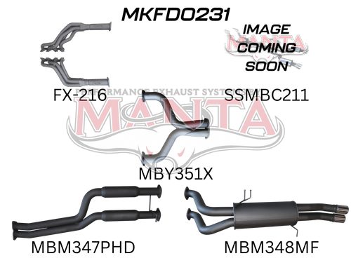Ford FG 5.0L V8 Ute 2.5in Dual With Extractors Hotdog/Muffler