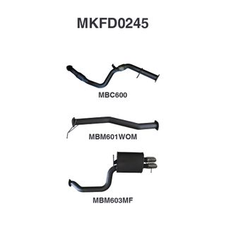 Ford Territory SZ 2.7L Cat, Pipe only centre, & Twin Exit Muffler in rear