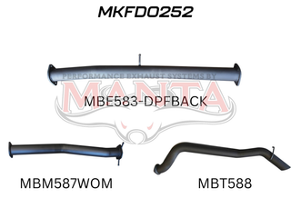 Ford PX2 Ranger 3in DPF Back