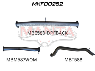 Ford PX2 Ranger 3in DPF Back without
