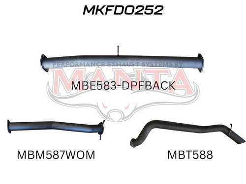 Ford PX2 Ranger 3in DPF Back without
