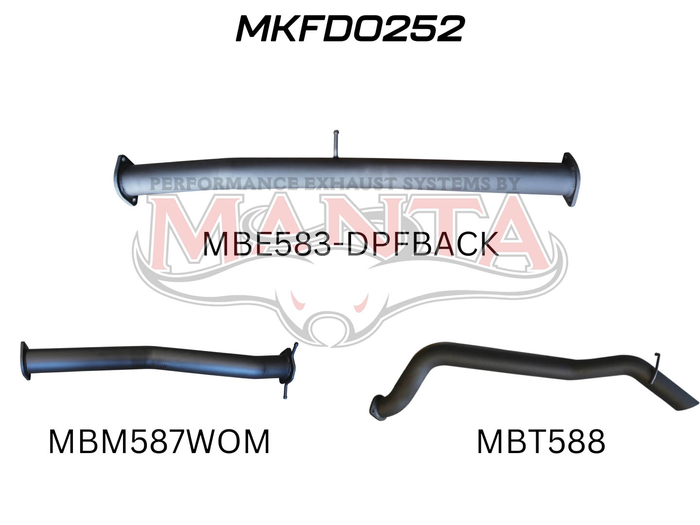 Ford PX2 Ranger 3in DPF Back without