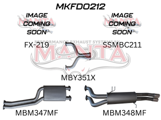 Ford FG 5.4L V8 Ute 2.5in Dual With Extractors Muffler/Muffler