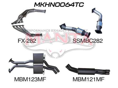 VP VR VS Sedan 5L V8 IRS 2.5in With Extractors Muffler