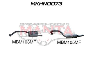 Holden Commodore VG VP VR V6 V8 Ute 2.5in Catback Muffler/Muffler