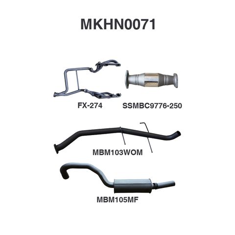 Holden Commodore VG VP VR V6 Ute 2.5in With Extractors WOM/Muffler