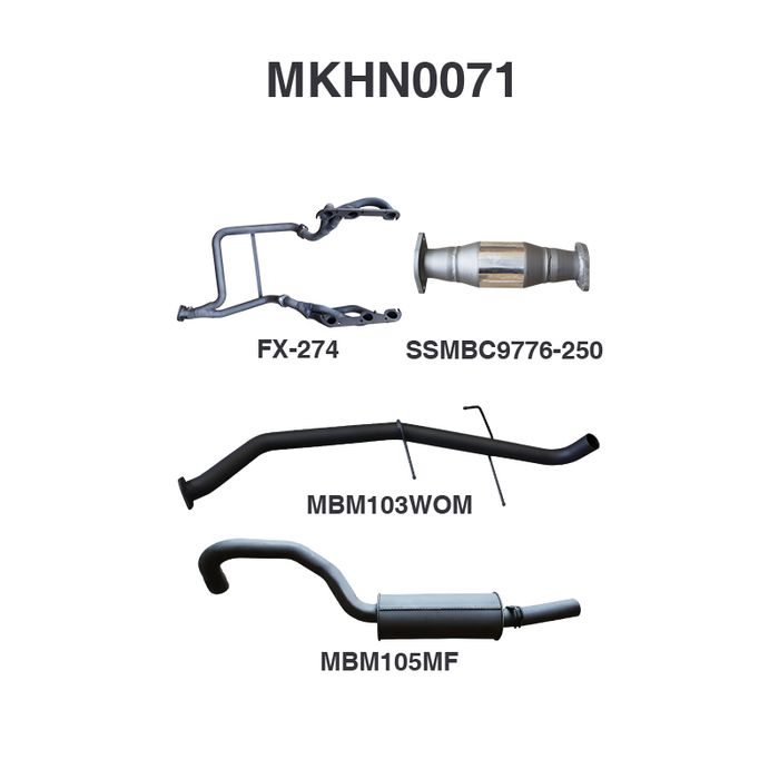 Holden Commodore VG VP VR V6 Ute 2.5in With Extractors WOM/Muffler