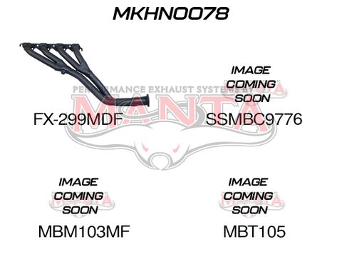 VN VP VR VS Ute 5.0L Manual V8 2.5in With Extractors Tailpipe