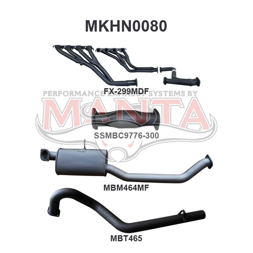 Holden Commodore VN VP VR VS UTE 5.0L V8 MANUAL 3IN SYSTEM WITH CAT & CENTRE MUFFLER ONLY