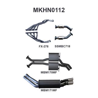 Holden Commodore VT 5L Sedan 2.5in Dual With Extractors Muffler/Muffler