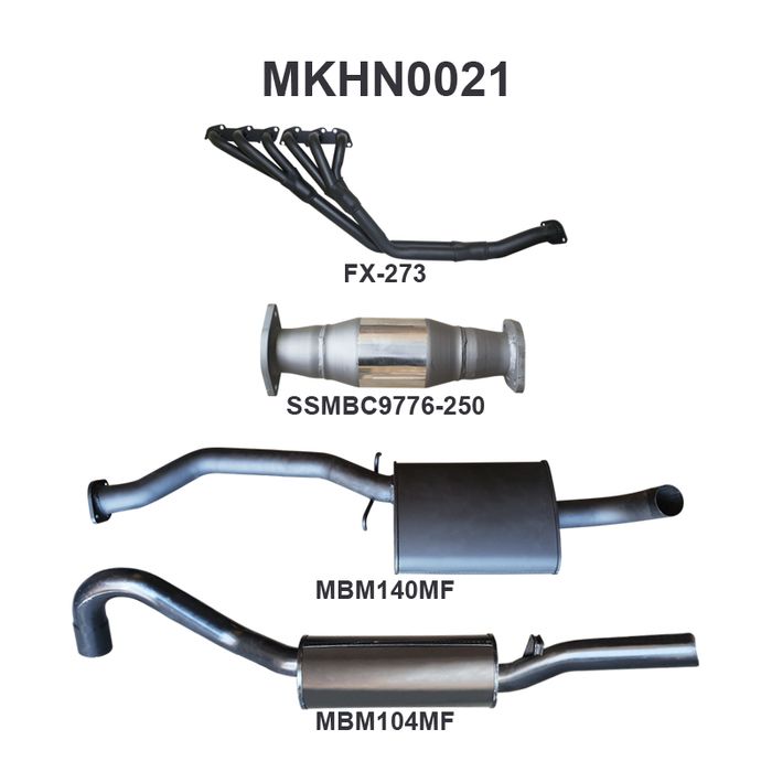 Holden Commodore VL Commodore 3.0L 6 Cylinder 2.5in With Extractors Muffler/Muffler