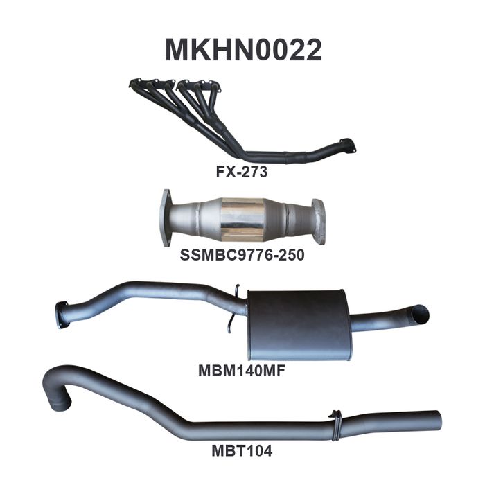 Holden Commodore VL Commodore 3.0L 6 Cylinder 2.5in With Extractors Muffler/Tailpipe