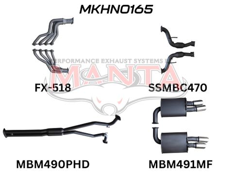 Holden Commodore VE V8 Sedan Wagon 2.5in With Extractors Hotdog/Muffler