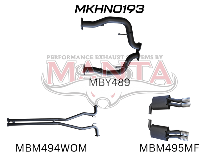 Holden Commodore VE Ute & Maloo 2.5in Catback WOM/Muffler