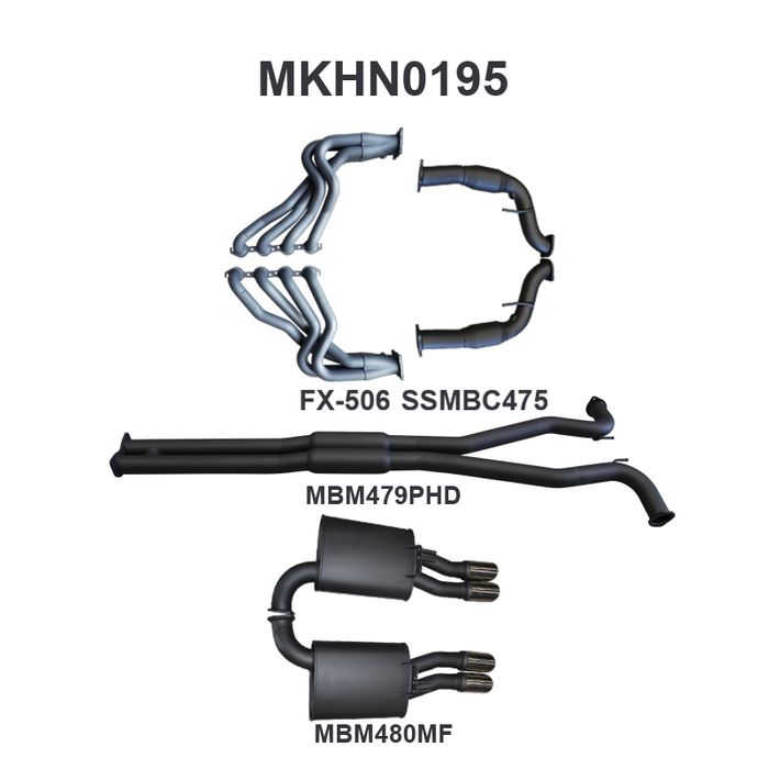 Holden Commodore VE Ute & Maloo V8 3in With 1 7/8 in Extractors Hotdog/Muffler