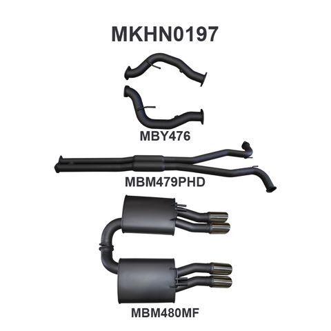 Holden Commodore VE Ute & Maloo V8 3in Catback Hotdog/Muffler