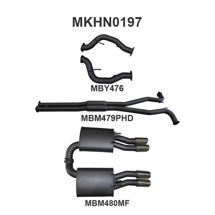 Holden Commodore VE Ute & Maloo V8 3in Catback Hotdog/Muffler