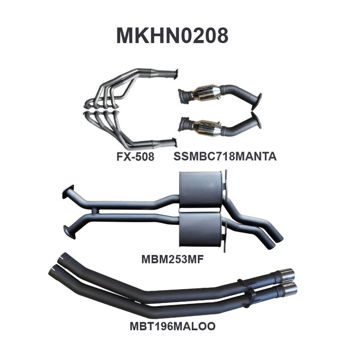 HSV VU Maloo 2.5in Dual With Extractors Muffler/Tailpipe