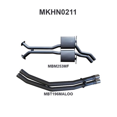 HSV VU Maloo 2.5in Dual Catback Muffler/Tailpipe