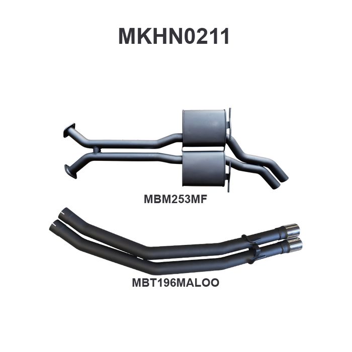 HSV VU Maloo 2.5in Dual Catback Muffler/Tailpipe