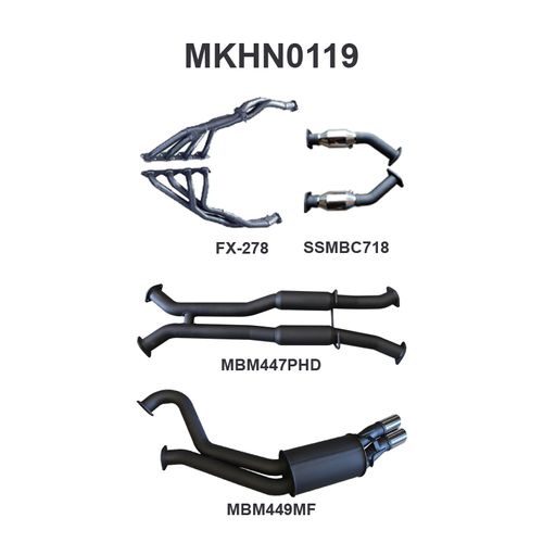 Holden Commodore VT 5L Sedan 3in Dual With Extractors Hotdog/Muffler