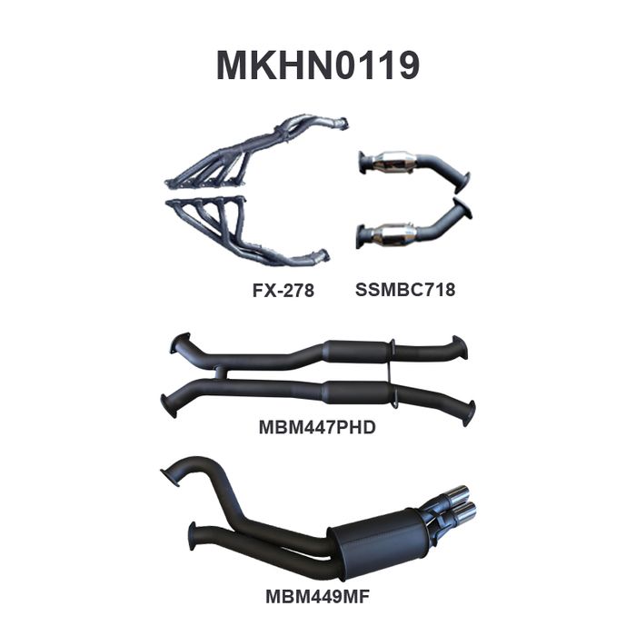 Holden Commodore VT 5L Sedan 3in Dual With Extractors Hotdog/Muffler