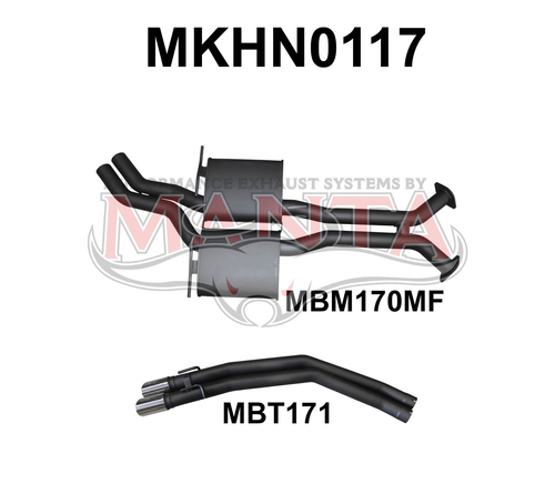 Holden Commodore VT - VZ V8 Sedan 2.5in Dual Catback Muffler/Tailpipe