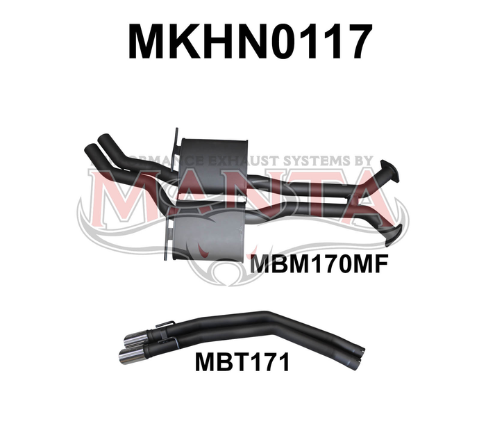 Holden Commodore VT - VZ V8 Sedan 2.5in Dual Catback Muffler/Tailpipe