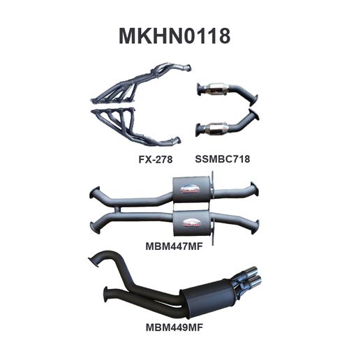 Holden Commodore VT 5L Sedan 3in Dual With Extractors Muffler/Muffler