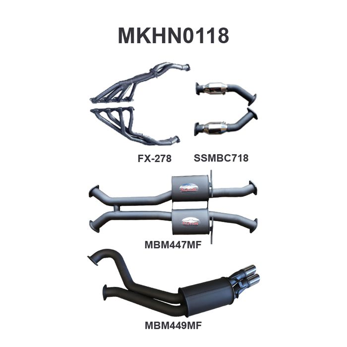 Holden Commodore VT 5L Sedan 3in Dual With Extractors Muffler/Muffler